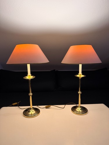 Messing tischlampen paar - messing,
