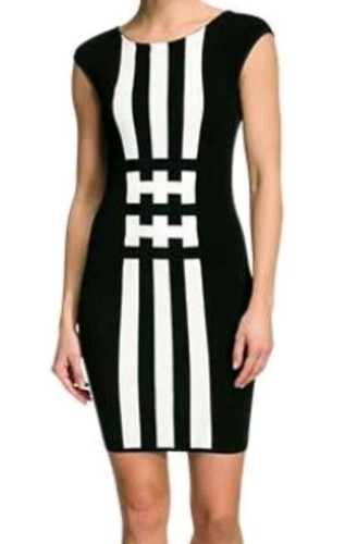 Jerseykleid schwarz weiß - , n6