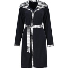 Vossen Bademäntel Damen Kurzmantel mit Kapuze Juno schwarz - 7900 Damen Schwarz