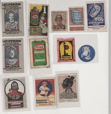 12  Vignetten  , Reklamemarken , Sirax , Sidol , Gruschwitz .... ansehen