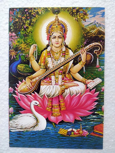 Vintage maa saraswati - saraswati, hindu