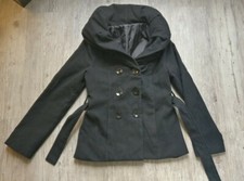 Damen Frauen Blazer Mantel Jacke Gothic S  M Schwarz  Pin Up Lolita Rockabilly