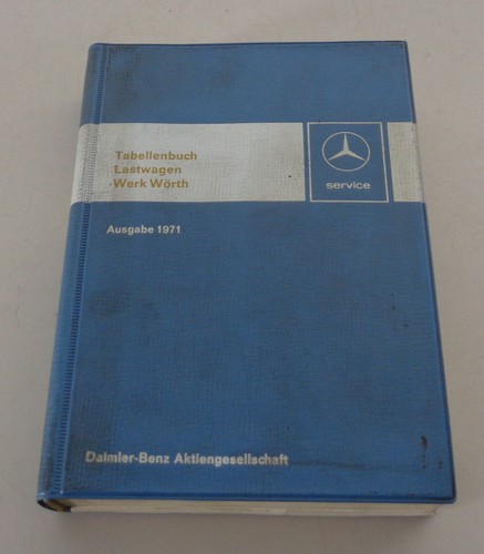 Tabellenbuch mercedes benz - mercedes, lkw