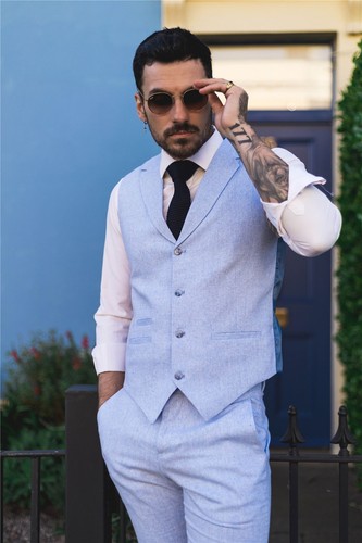 Herren sommer anzug - weste, hose