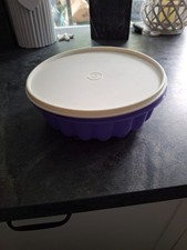 Tupperware Gugelhupf Backform blau mit Deckel, 24cm Durchmesser