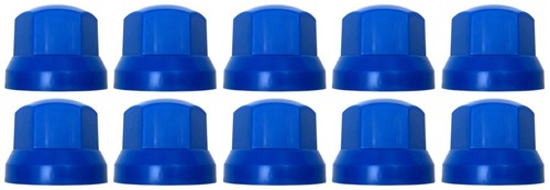 10x blau radmutterkappen - 10x,
