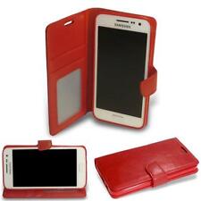 HPO Buch Handy Tasche für Samsung Galaxy S6 Edge SM-G925F Klapp Case Silikon ROT