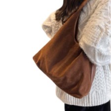 Wildledertasche mit Henkel, Handtasche, Umhängetasche, Damenhandtasche,