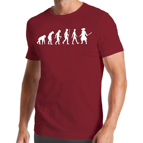 Evolution pirat shirt - evolution, t-shirt