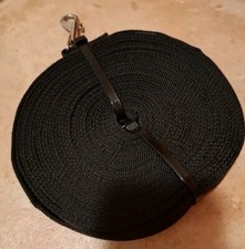 Trixie Schleppleine für Hunde gummiert - schwarz - Länge 10m Breite 15mm