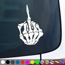 Skeleton middle finger sticker
