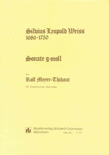 Noten ZITHER BASS SONATE in g-moll Silvius Leopold Weiss Rolf Meyer-Thibau DUO