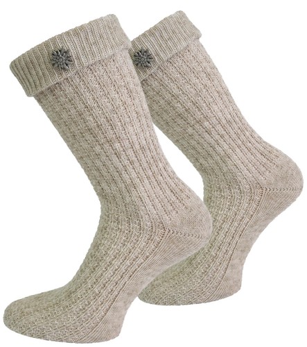 Trachtensocken mit edelweiß - mit,