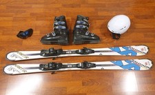 Skiset: Ski 154 cm + Skischuhe