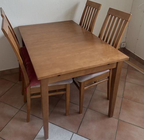 Tlg holz esstischset - 4-tlg., holz-esstischset