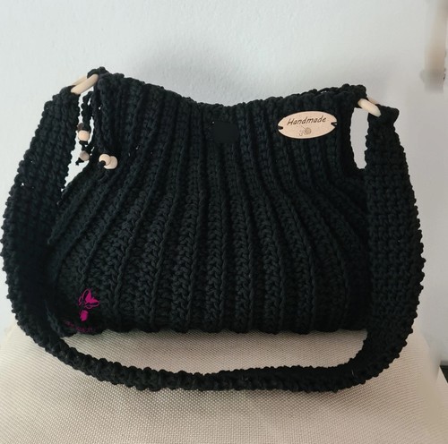 Häkeltasche schwarz tasche - häkeltasche,, schwarz,