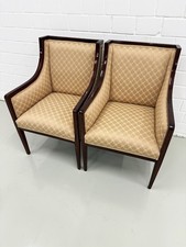 Paar Sessel Bergeren Mahagoni