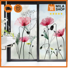 Wandtattoo Mohnblume Rosa