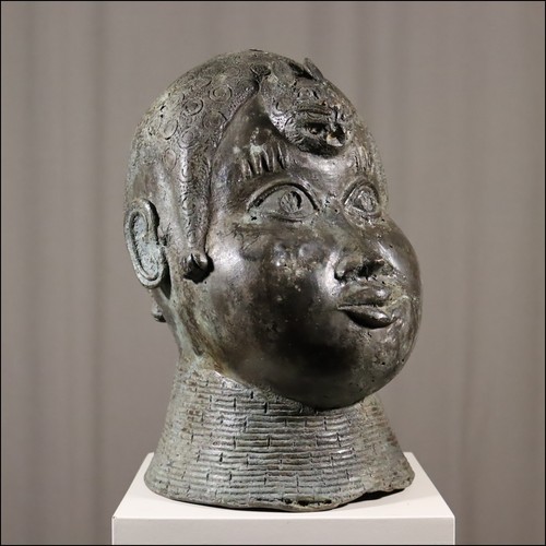 89580 bronze kopf - bronze, nigeria