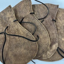 Leder oder Lammfell Beutel oder Kordelzug Geldbörse, Gürtelschlaufe. Wikinger, Mittelalter