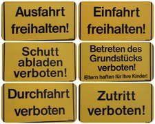 Baustellenschilder, Schilder