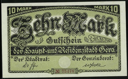 Notgeld gera 1919 - gera, 10