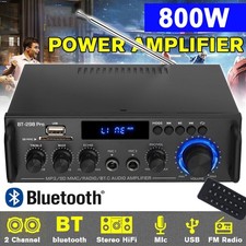 800W Bluetooth Verstärker Mini HiFi Power Audio Stereo Amplifier Audioverstärker
