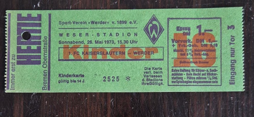 Ticket bundesliga 73 - bundesliga, 26.05.73