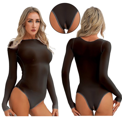 Damen transparent bodysuit - transparent,