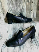 MOKASSIN SLIPPER HALBSCHUHE WALTER KÄFER 39 ECHTLEDER MARINE ELEGANT 1xGETR.