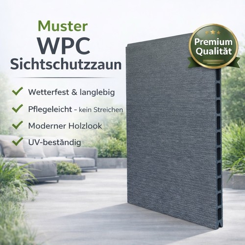 Muster wpc sichtschutzzaun - wpc,