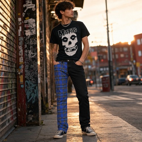 Royal bones split leg pants - bones,