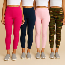 Leggings baumwolle uni - baumwolle, länge