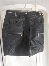 Leder Hot Pants schwarz US Gr