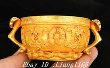 3.1'' Alte Bronze Gilt Ruyi Ru