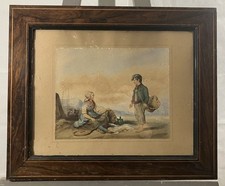 Alte Aquarell: Der Romantismus