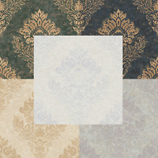 Tapete mit floralen Ornamenten in metallischer Vintage Optik Vliestapete Barock