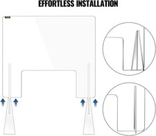 VEVOR Acryl-Schutzschirm Hygiaphone 61 x 85 cm, transparente Trennwand, Pass 20