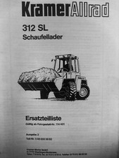 #243 Kramer 312 SL Ersatzteilbuch Parts service Manual List Ersatzteilliste