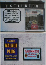 2 AK Kunstkarten Fotokarten  aus Irland Pub Front u. Irish Wall Sign    T013