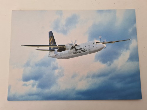 Postkarte lufthansa fokker - lufthansa,