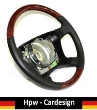 Lenkrad Holz Wurzelholz schwarzes Leder Mercedes W201 W124 R129 W463 W202