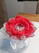 Krepppapier Rosen 29 Stück mit Kunststoff-Diamanten,Handarbeit