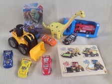 Fisher Price Digger JCB Puzzle Feuerwehr Autos & Dinosaurier Figuren Konvolut - Snds!