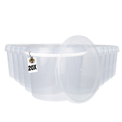 Bucket with lid transparent - with,