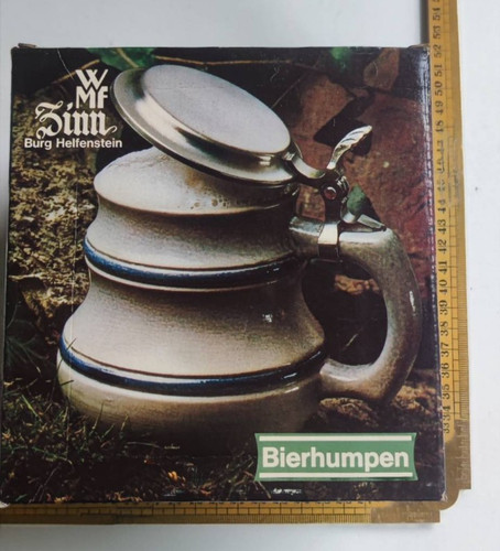 Bierkrug mit zinndeckel - bierkrug, wmf