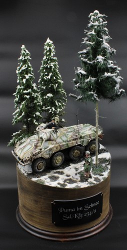 Diorama puma schnee 1 35 - diorama, im