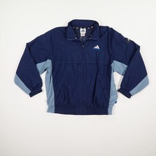 ADIDAS Herren Trainingsjacke Jacke Gr 6 - M blau hellblau Jogging Sportjacke Vtg