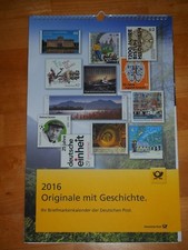 Briefmarkenkalender der Deutschen Post 2016, Originale mit Geschichte, guter Zus