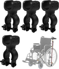 4 Stück Stockhalter Rollator Krückenhalter Halterung für Gehstöcke und Krücken